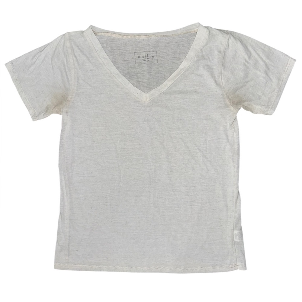 Nollie White V-Neck Short Sleeve Tee XS